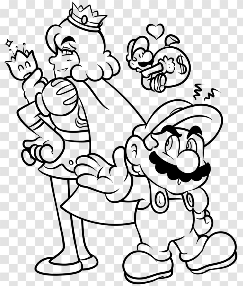 Mario & Yoshi Luigi: Superstar Saga Princess Peach Drawing - Watercolor - Prince James Transparent PNG