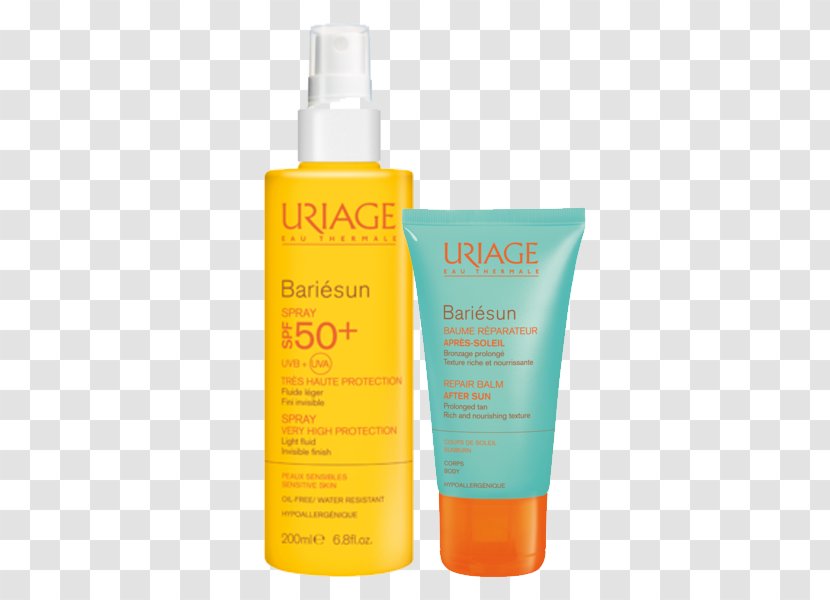 Sunscreen Uriage-les-Bains Aerosol Spray Lotion Factor De Protección Solar - Spf50 Transparent PNG