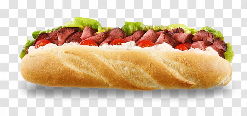 Hot Dog Breakfast Sandwich Baguette Roast Beef Fast Food - Finger Transparent PNG