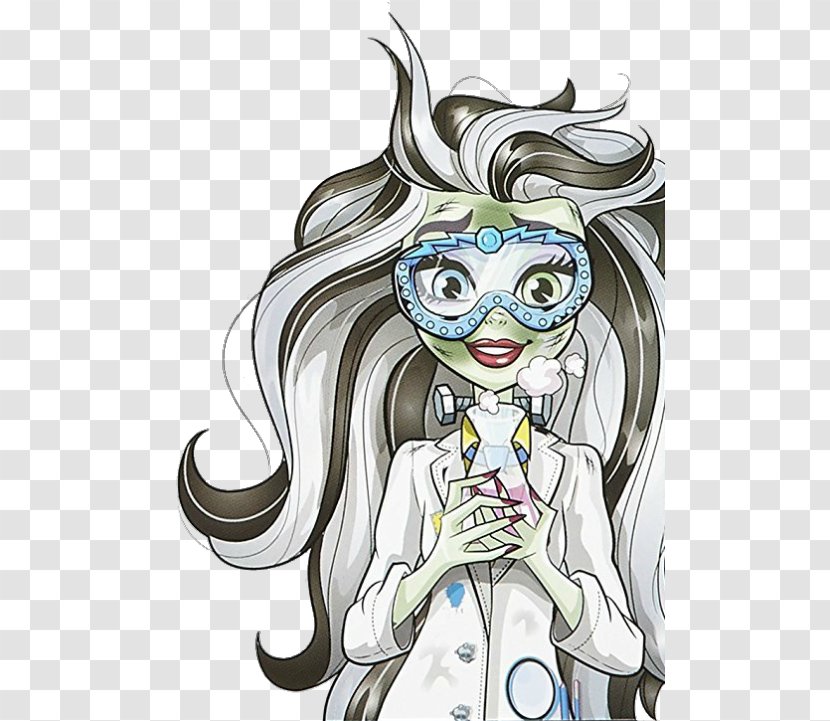 Frankie Stein Monster High Doll Barbie OOAK - Watercolor Transparent PNG