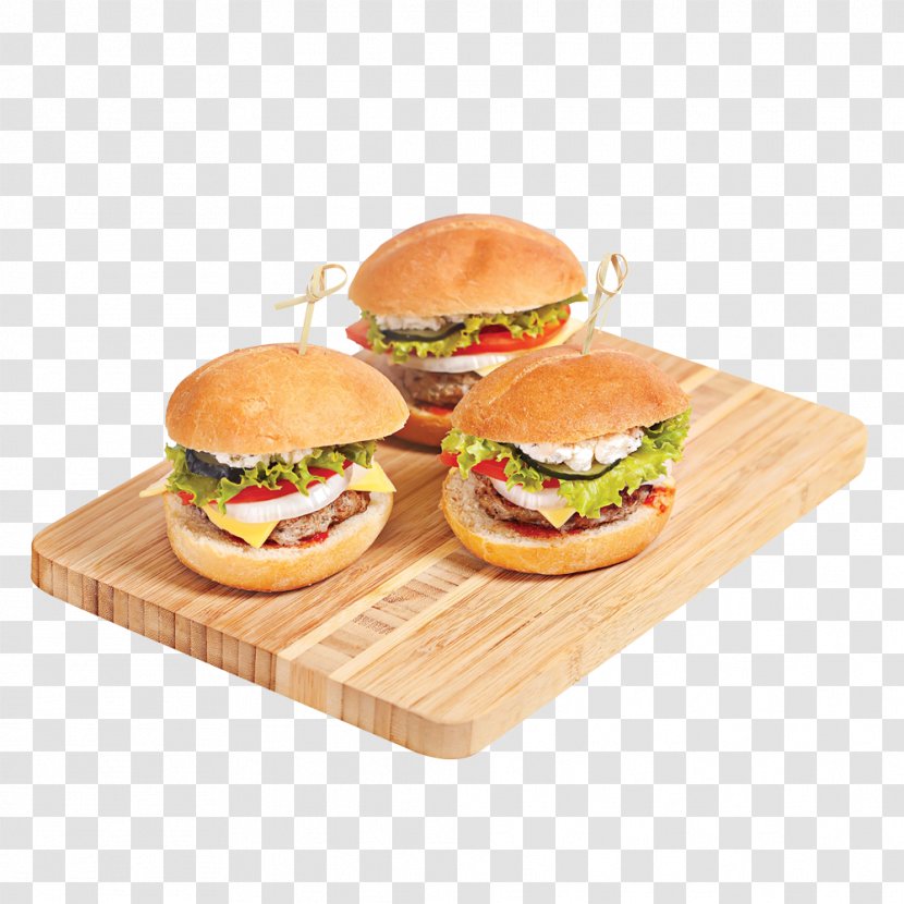 Slider Hamburger Cheeseburger Breakfast Sandwich Junk Food - Turkey Ham Transparent PNG