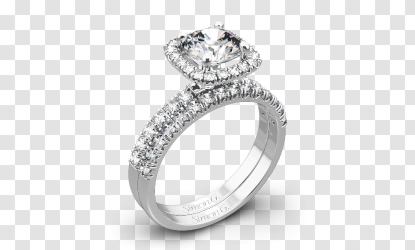 Wedding Ring Diamond Jewellery Engagement - Halo Bridal Sets Transparent PNG