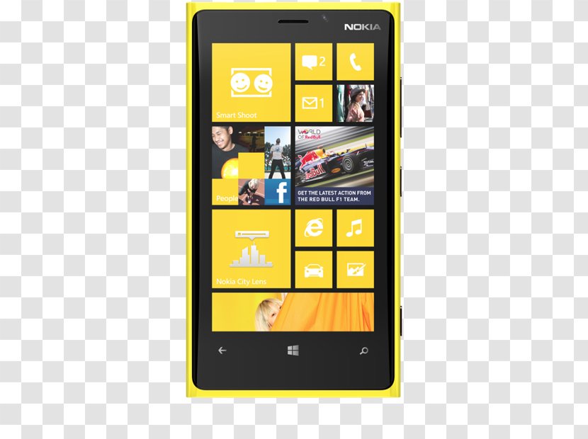 Nokia Lumia 820 PureView 諾基亞 Smartphone - Yellow Transparent PNG