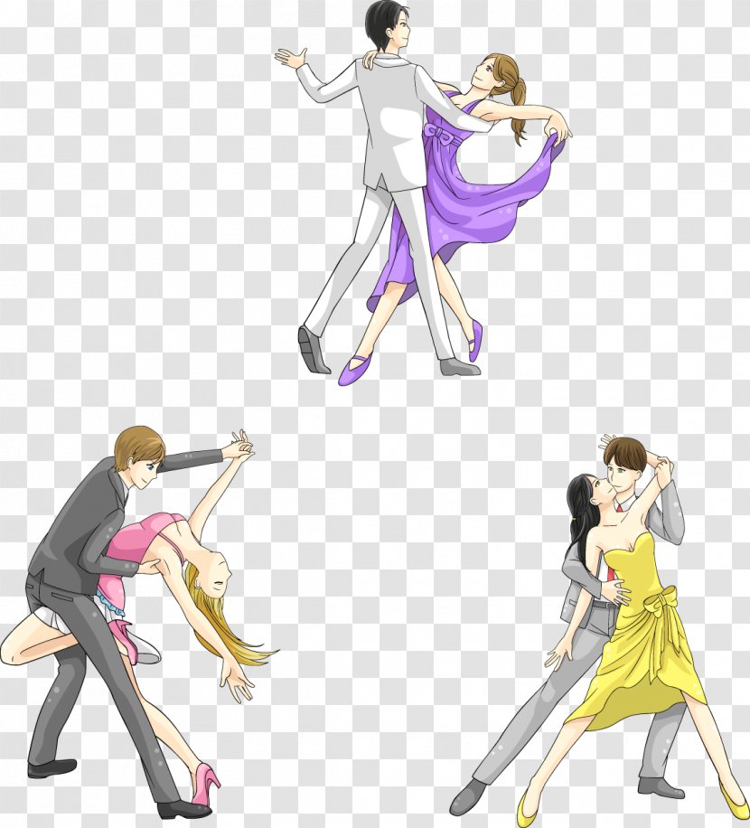 Dance Character Cartoon - Dancesport - Couple Transparent PNG