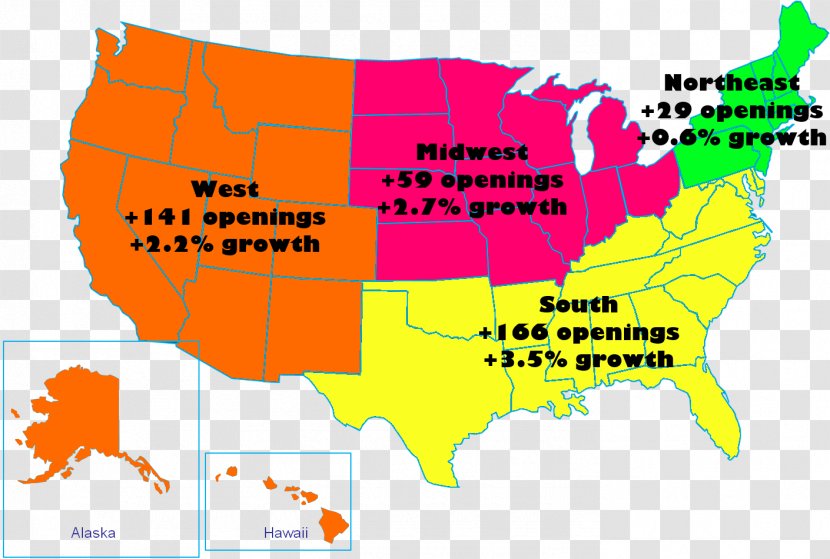 Midwestern United States Job Hawaii Map Region - Special Olympics Area M Transparent PNG