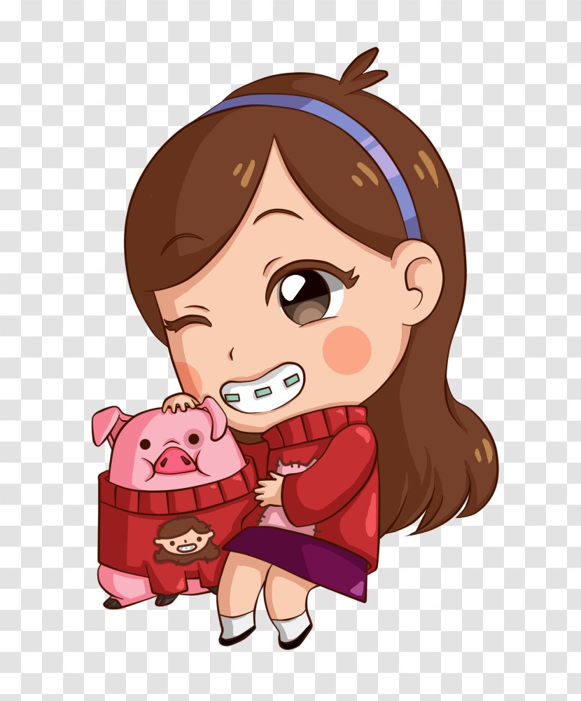 Mabel Pines YouTube Dipper Drawing - Silhouette - Youtube Transparent PNG