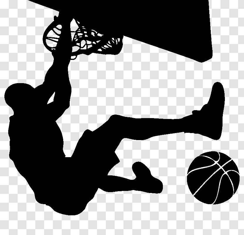 Slam Dunk Basketball Backboard Clip Art - Monochrome Transparent PNG