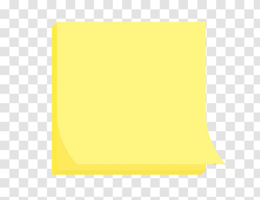 Yellow Background - Paper Product - Postit Note Transparent PNG