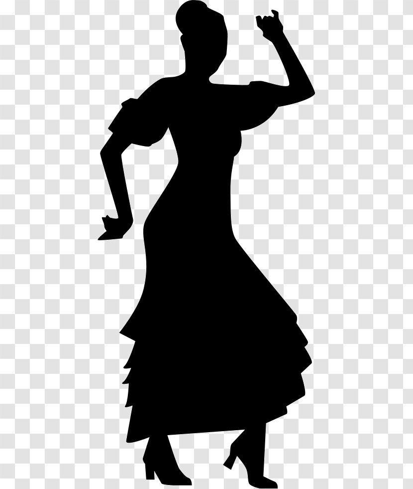 Flamenco Dance Silhouette Woman - Frame - Siluet Transparent PNG