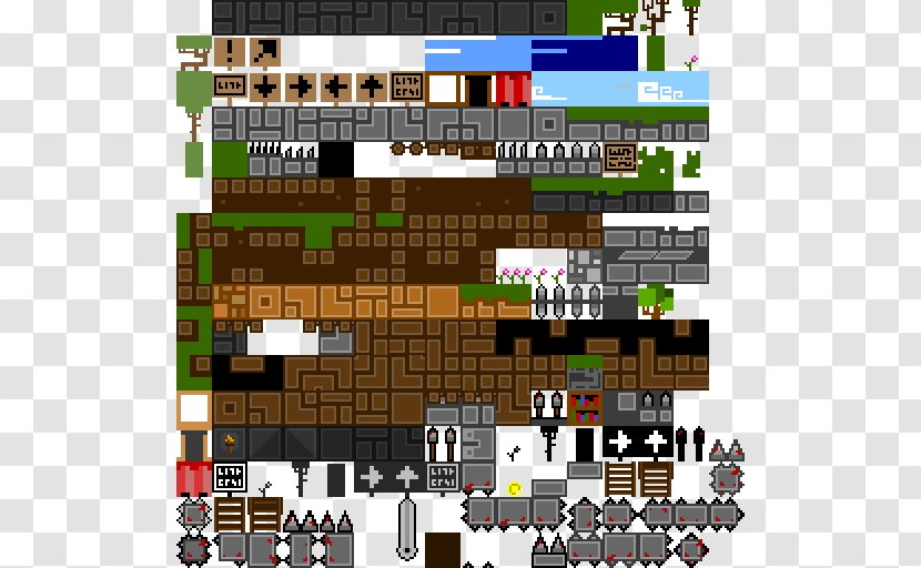 Tile-based Video Game Sprite Platform PC - Plan Transparent PNG