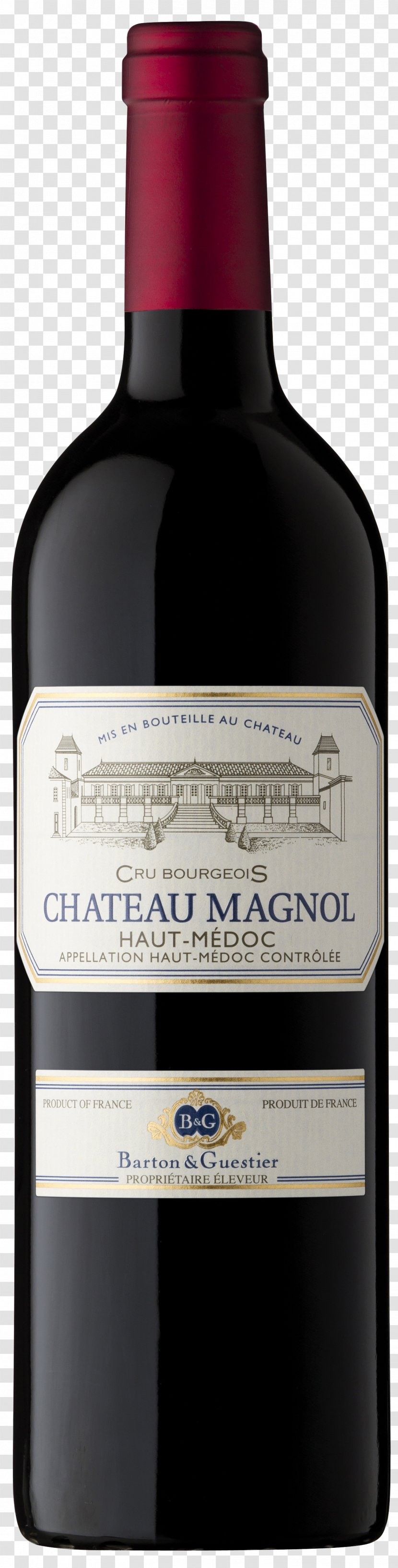 Red Wine Haut-Médoc AOC Merlot - Bottle Transparent PNG