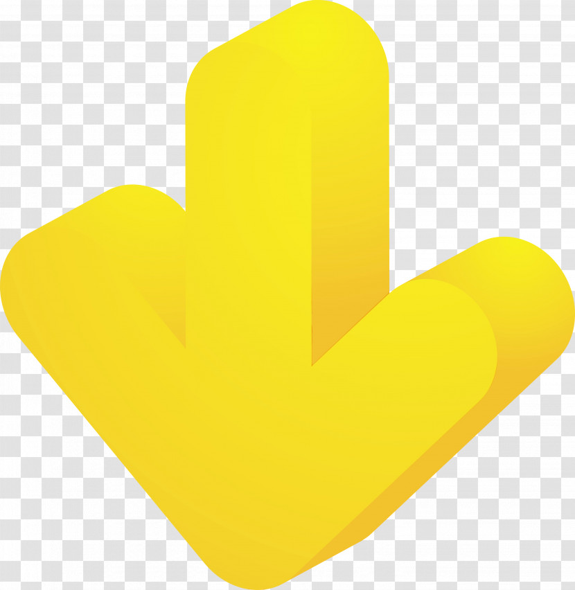 Yellow Hand Symbol Heart Gesture Transparent PNG