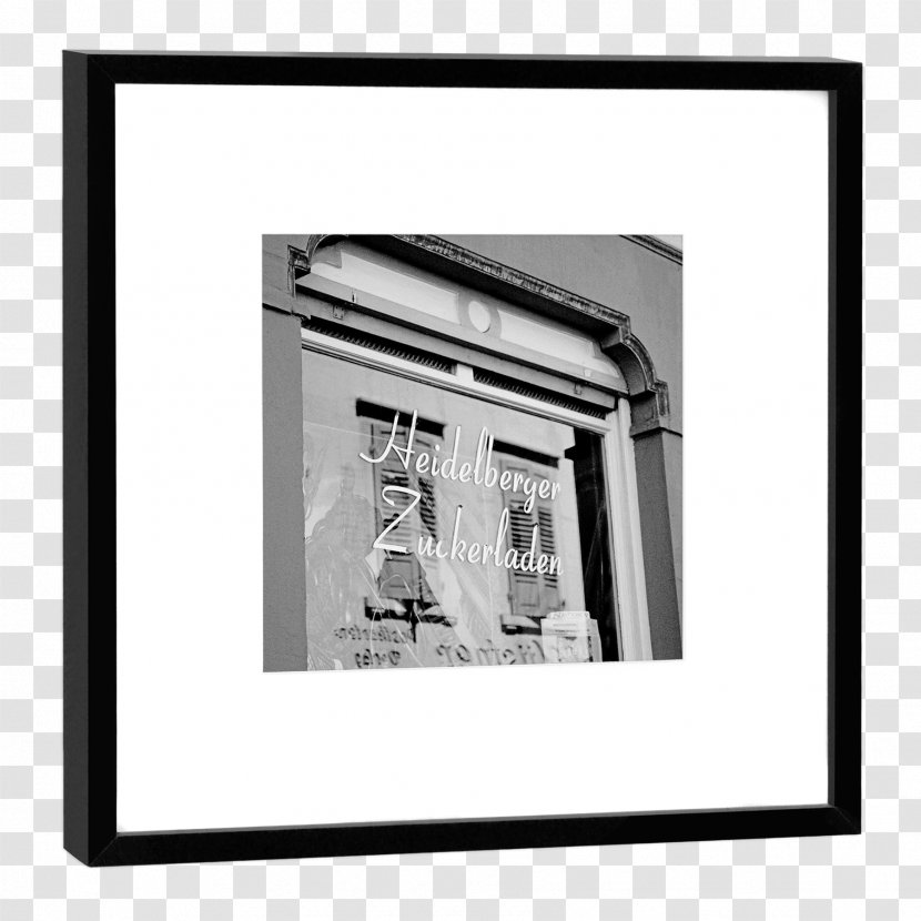 Black And White Heidelberger Zuckerladen Canvas Print Art - Monochrome Photography Transparent PNG