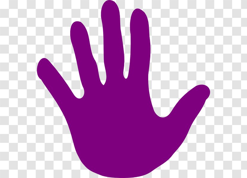 Thumb Hand Model Purple Font - Finger - Handprint Template Transparent PNG