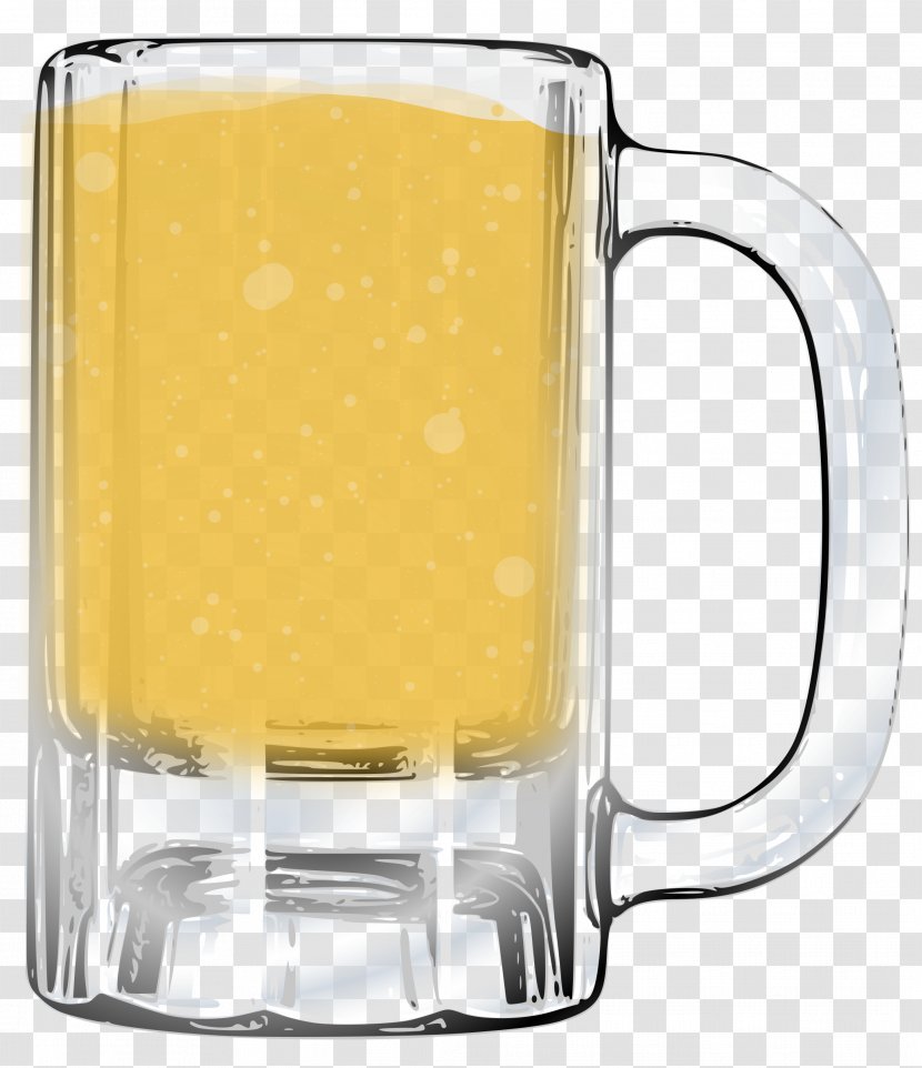 Root Beer Glasses Clip Art Mug - Yellow Transparent PNG