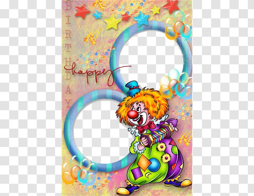 Happy Birthday To You Picture Frame Cake - Illustration - Clown Photo Transparent PNG