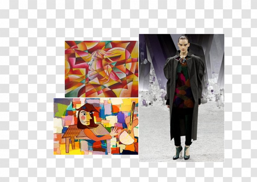 Fashion Design Graphic Collage Cubism Transparent PNG