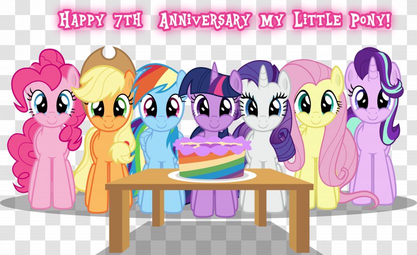 Twilight Sparkle Pinkie Pie Rarity Rainbow Dash Pony - Fictional Character - Happy Anniversary Romantic Transparent PNG