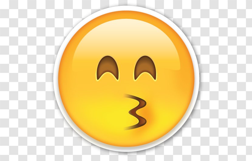 Emoji Emoticon Kiss Smiley - Smile - With A Smiling Face Transparent PNG