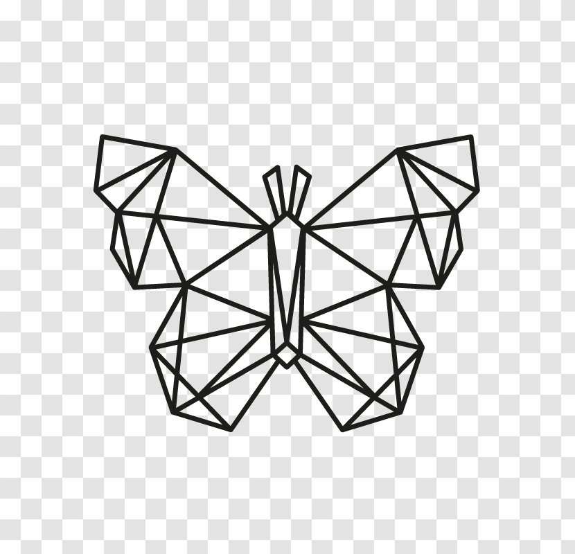 Monarch Butterfly Geometry Tattoo Polygon - Point Transparent PNG