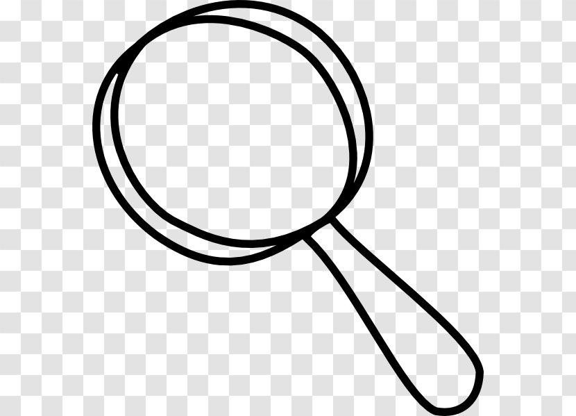 Magnifying Glass Clip Art - Black And White Transparent PNG