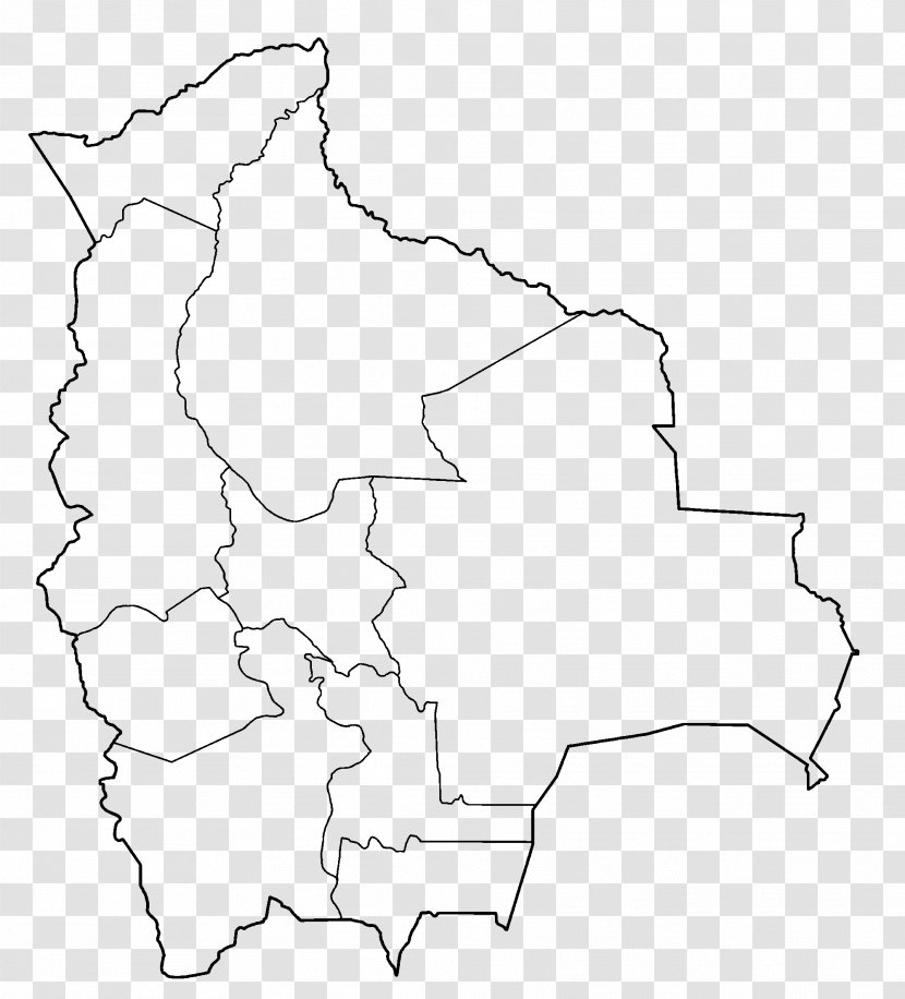 Santa Cruz Department Blank Map Departments Of Bolivia Atlas Transparent PNG