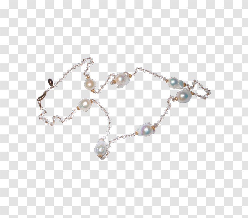 Pearl Body Jewellery Necklace Bracelet - Ball And Chain Transparent PNG