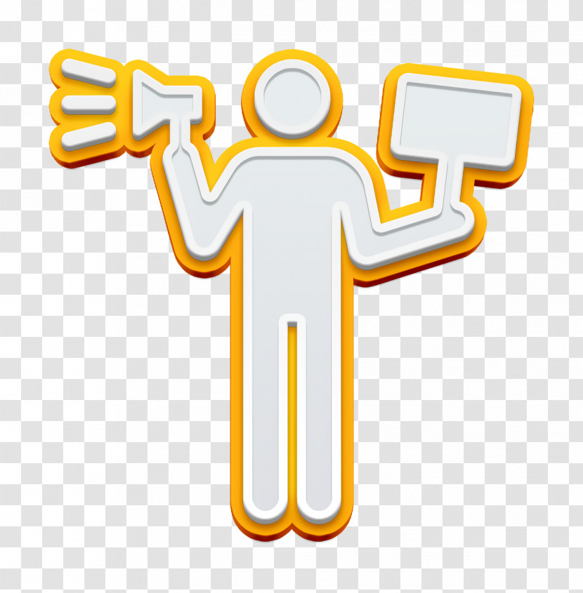 Shout Icon Demonstrator Icon Professions Pictograms Icon Transparent PNG