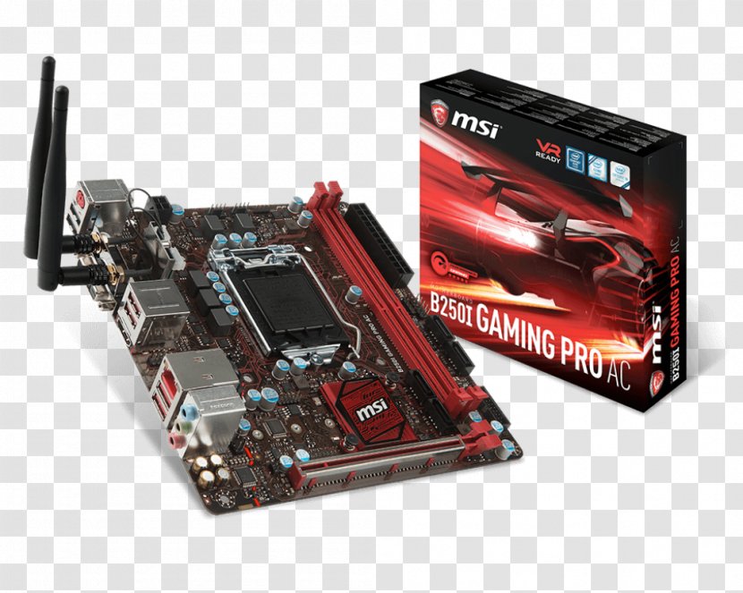 LGA 1151 Mini-ITX Motherboard MSI Land Grid Array - Central Processing Unit - Computer Cooling Transparent PNG