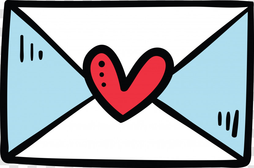 Valentines Day Heart Letter Transparent PNG