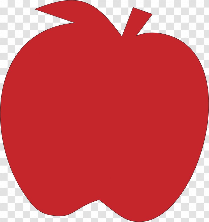 Heart Red Apple Font - Silhouette - Fruit Transparent PNG