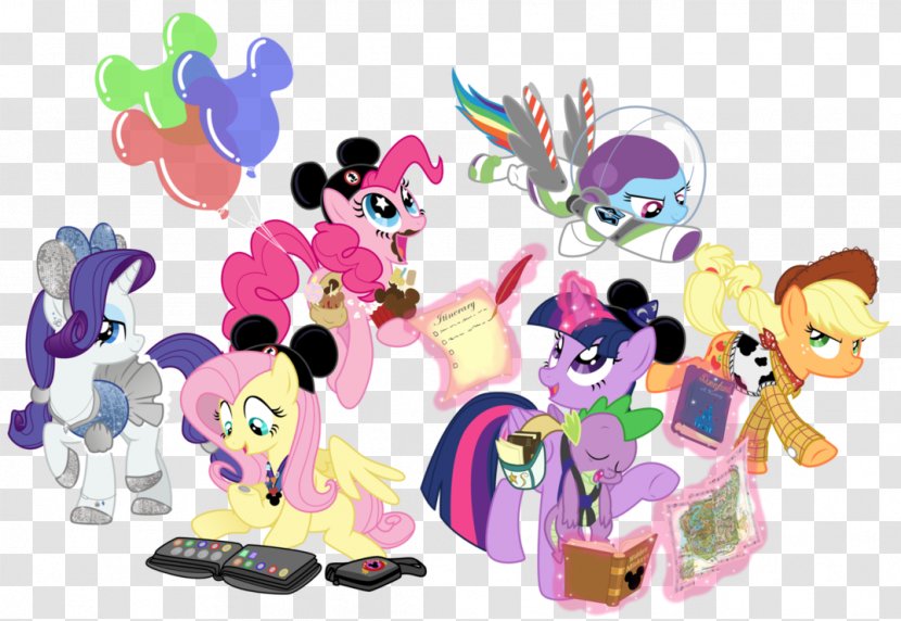 Pony Twilight Sparkle Pinkie Pie Applejack Disneyland - Art - Multicolored Ribbons Transparent PNG