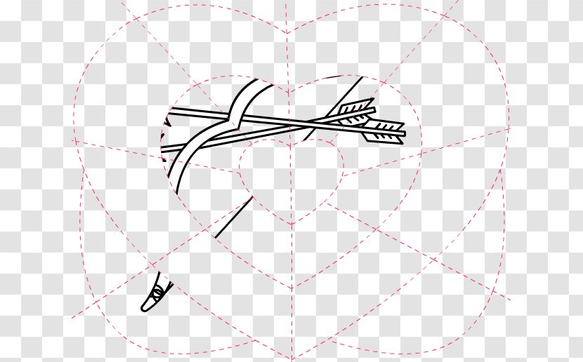 Bow And Arrow Coloring Book Archery - Heart Transparent PNG