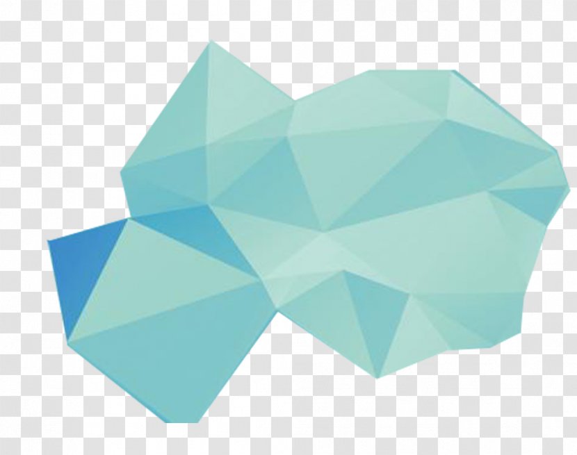 Turquoise Pattern - Blue - Iceberg Gradient Lingge Background Decoration Transparent PNG