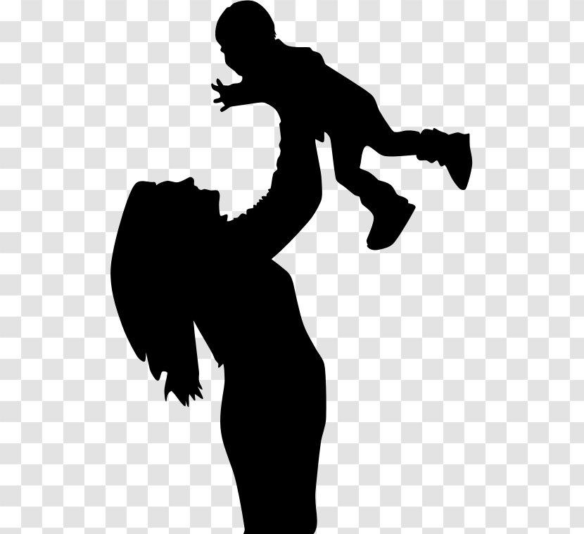 Mother Son Child Clip Art - Monochrome Transparent PNG