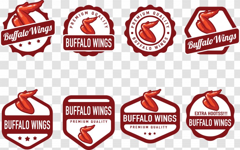 Buffalo Wing Chicken Euclidean Vector - Fresh Food Badge Wings Transparent PNG