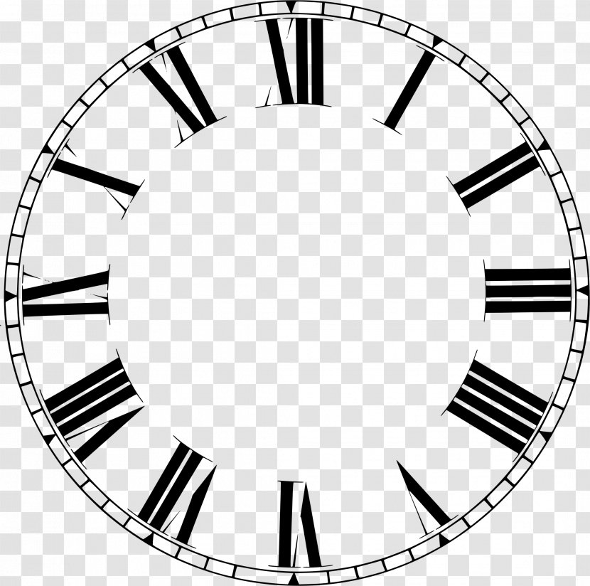 Clock Face Watch Roman Numerals Clip Art - Backgrounds For Movies Transparent PNG