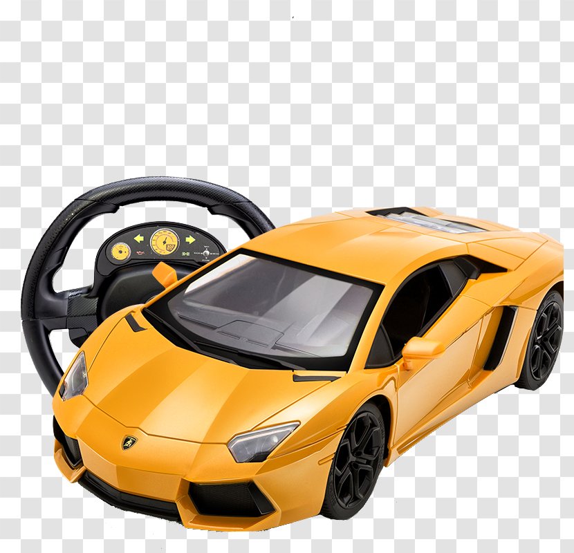 Radio-controlled Car Battery Charger Lamborghini Remote Control - Yellow Transparent PNG