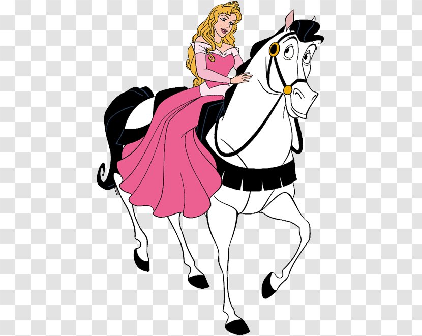 Clip Art Princess Aurora Horse Prince Phillip Sleeping Beauty - Burealis Transparent PNG