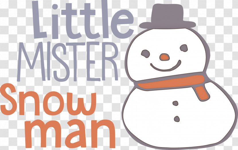 Little Mister Snow Man Transparent PNG