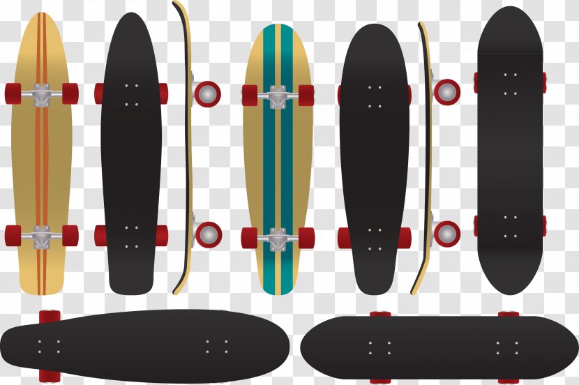 Skateboard Download - Silhouette - Vector Transparent PNG