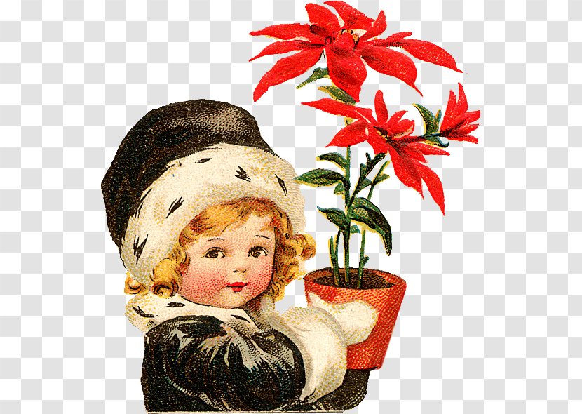 Poinsettia Christmas Day Clip Art Santa Claus Image - Holiday - Person Transparent PNG