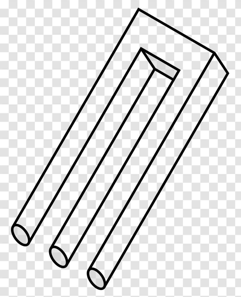 Impossible Object Optical Illusion Drawing Trident - Fork Transparent PNG