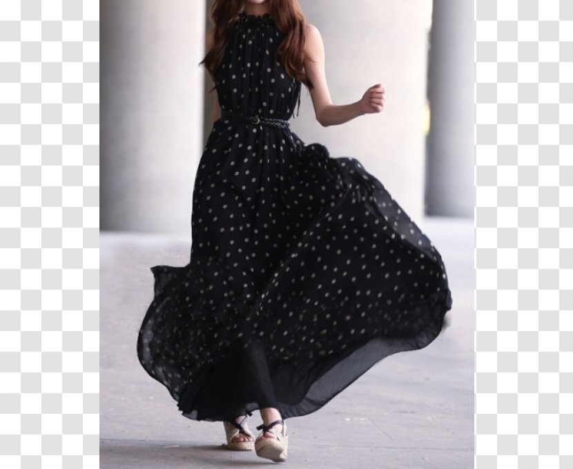Dress Chiffon Polka Dot Clothing Sizes - Gown - Dentelle Transparent PNG