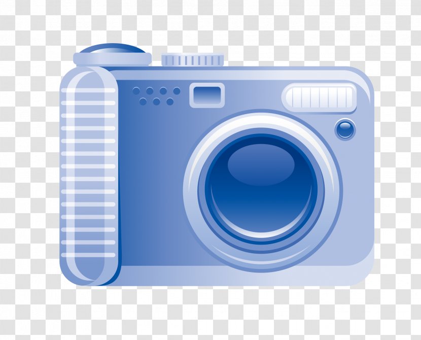 Camera Blue - Drawing - Vector Cartoon Texture Transparent PNG