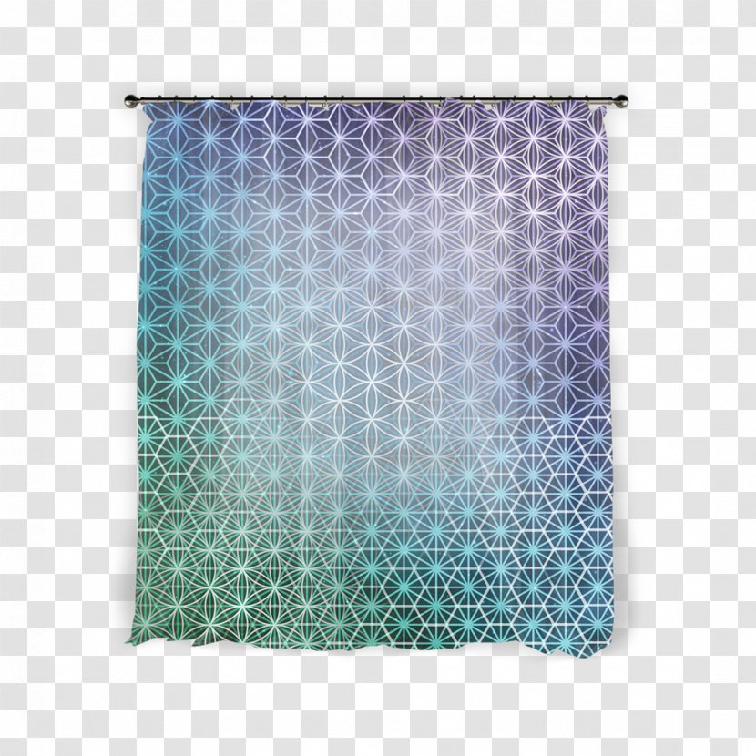 Curtain Textile Teal Turquoise Pattern - Embroidery - Curtains Transparent PNG