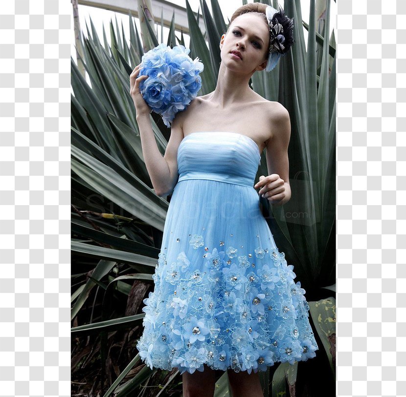 Cocktail Dress Wedding Blue Formal Wear - Cartoon Transparent PNG