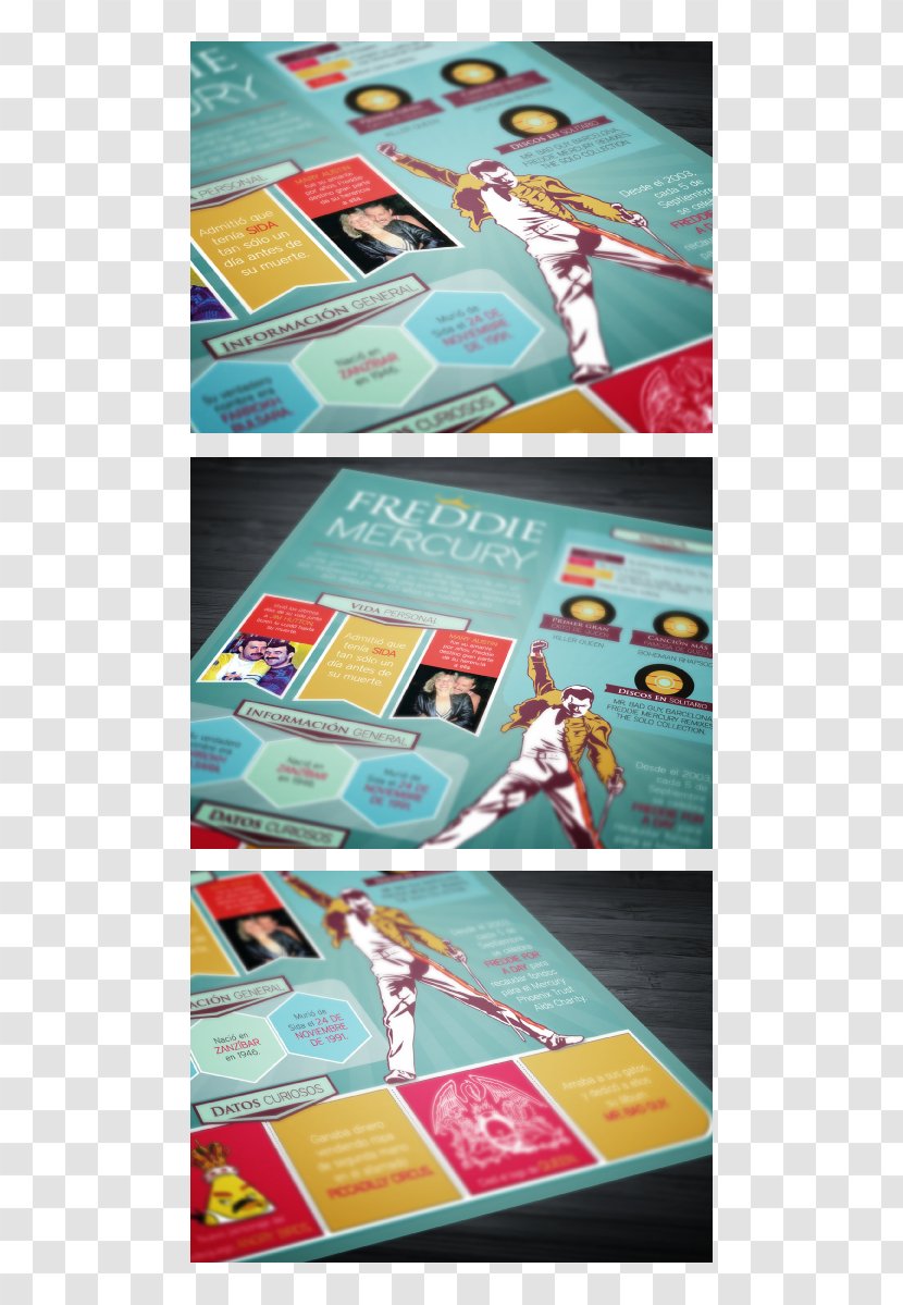 Graphic Design Brochure - Freddie Mercury Transparent PNG