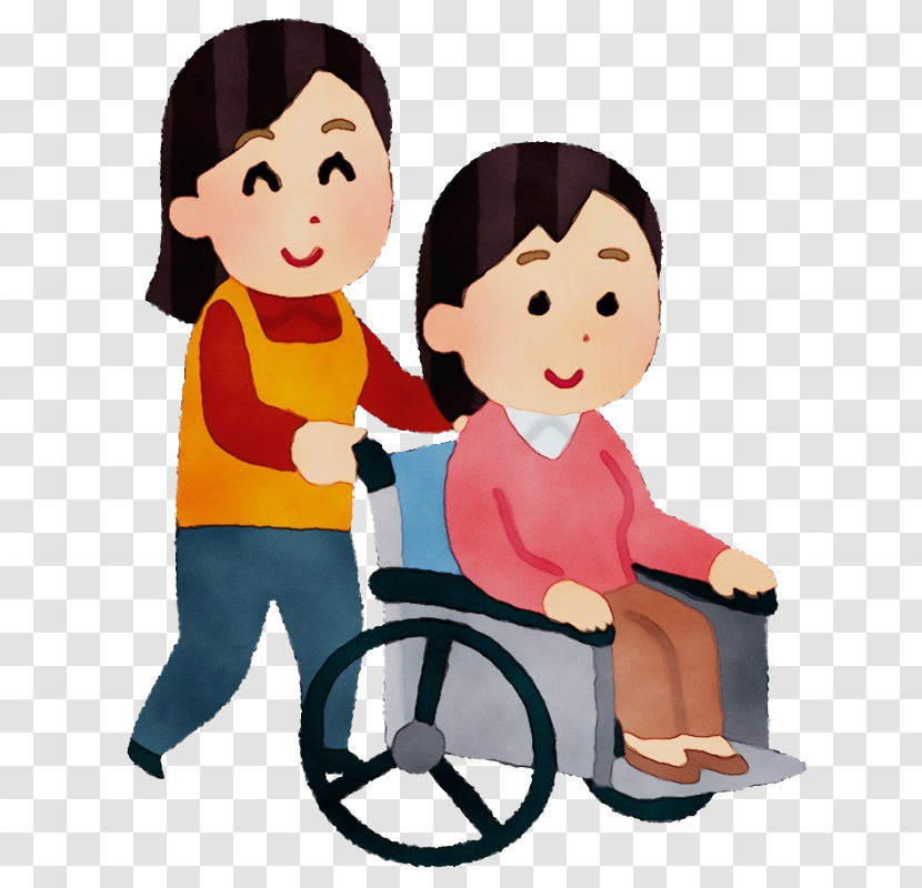 Wheelchair Cartoon Vehicle Sharing Child Transparent PNG