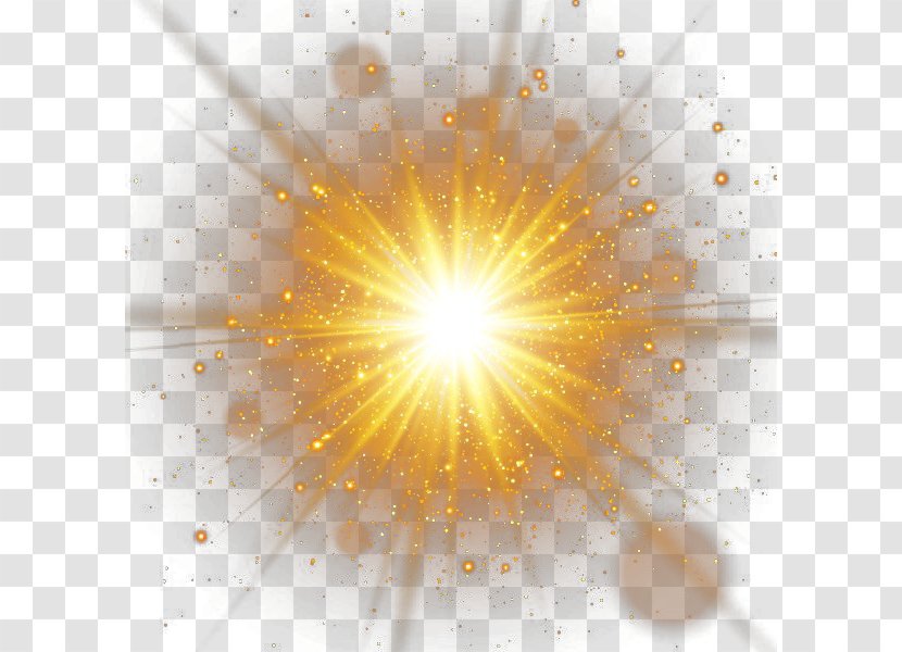 Sunlight Luminous Efficacy - Sky - Light Effect Of Decorative Gold Spot Transparent PNG